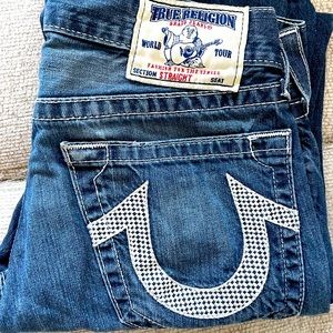 Mens Light Blue True Religion Jeans 